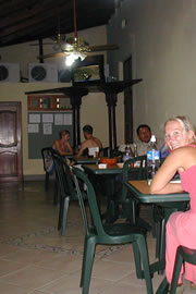 Cable TV in the cafe area